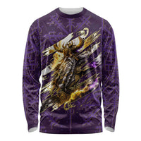 Odin Allfather Viking Long Sleeve Shirt Epic Norse Mythology Illustration with Runic Circle Art