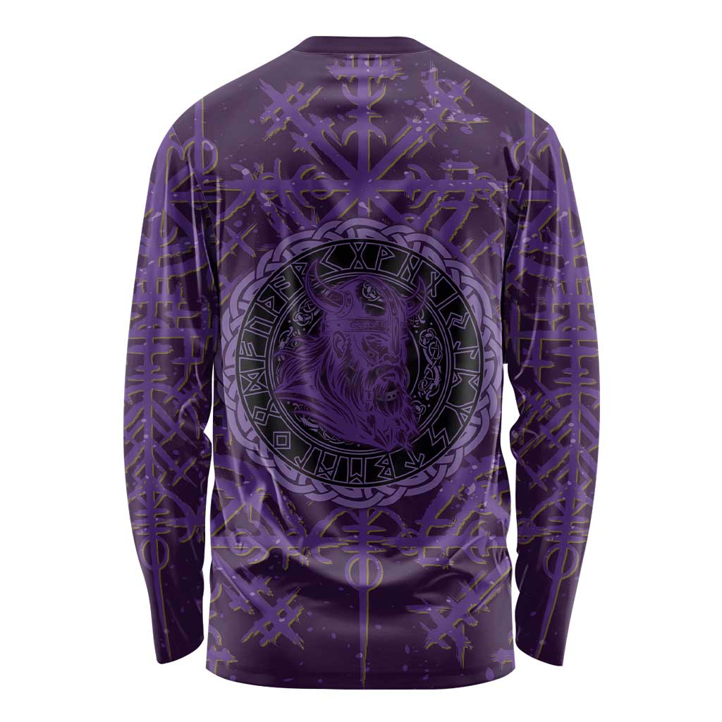 Odin Allfather Viking Long Sleeve Shirt Epic Norse Mythology Illustration with Runic Circle Art