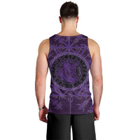 Odin Allfather Viking Men Tank Top Epic Norse Mythology Illustration with Runic Circle Art