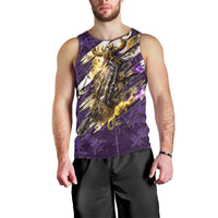 Odin Allfather Viking Men Tank Top Epic Norse Mythology Illustration with Runic Circle Art