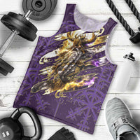 Odin Allfather Viking Men Tank Top Epic Norse Mythology Illustration with Runic Circle Art