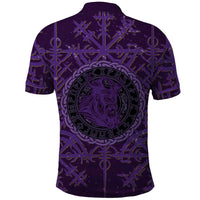 Odin Allfather Viking Polo Shirt Epic Norse Mythology Illustration with Runic Circle Art