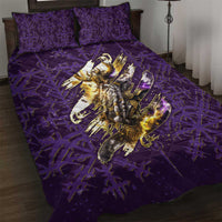 Odin Allfather Viking Quilt Bed Set Epic Norse Mythology Illustration with Runic Circle Art