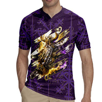 Odin Allfather Viking Rugby Jersey Epic Norse Mythology Illustration with Runic Circle Art