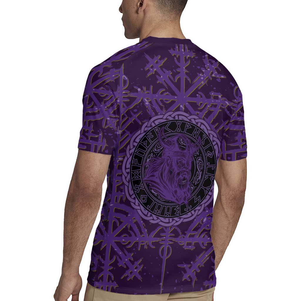 Odin Allfather Viking Rugby Jersey Epic Norse Mythology Illustration with Runic Circle Art