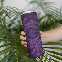 Odin Allfather Viking Skinny Tumbler Epic Norse Mythology Illustration with Runic Circle Art
