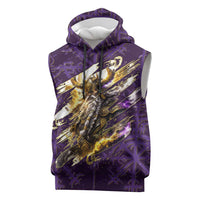 Odin Allfather Viking Sleeveless Hoodie Epic Norse Mythology Illustration with Runic Circle Art