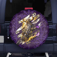 Odin Allfather Viking Spare Tire Cover Epic Norse Mythology Illustration with Runic Circle Art
