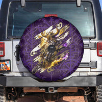 Odin Allfather Viking Spare Tire Cover Epic Norse Mythology Illustration with Runic Circle Art
