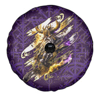 Odin Allfather Viking Spare Tire Cover Epic Norse Mythology Illustration with Runic Circle Art