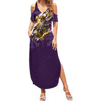 Odin Allfather Viking Summer Maxi Dress Epic Norse Mythology Illustration with Runic Circle Art
