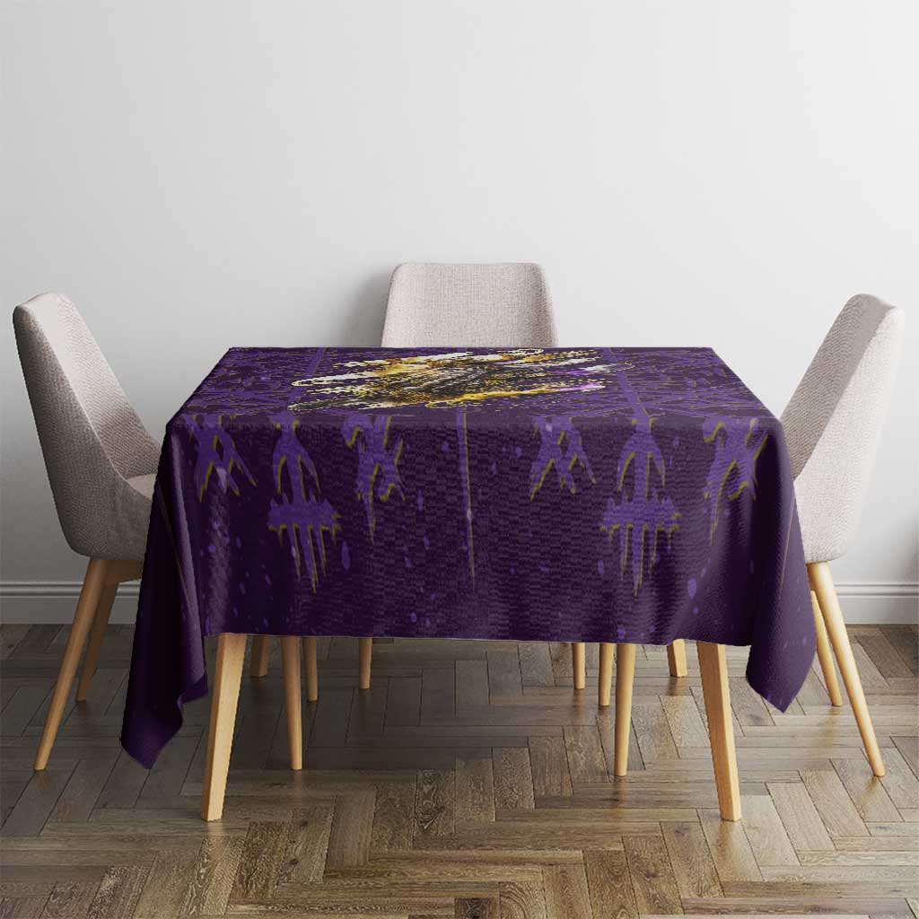 Odin Allfather Viking Tablecloth Epic Norse Mythology Illustration with Runic Circle Art