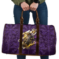 Odin Allfather Viking Travel Bag Epic Norse Mythology Illustration with Runic Circle Art