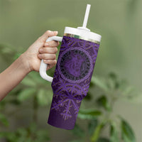 Odin Allfather Viking Tumbler With Handle Epic Norse Mythology Illustration with Runic Circle Art