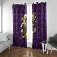 Odin Allfather Viking Window Curtain Epic Norse Mythology Illustration with Runic Circle Art