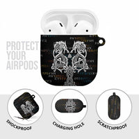 Viking Runes and Norse Mythology Symbols AirPods Case Celtic Knotwork Tribal Illustration Style
