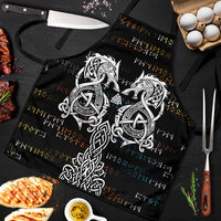 Viking Runes and Norse Mythology Symbols Apron Celtic Knotwork Tribal Illustration Style