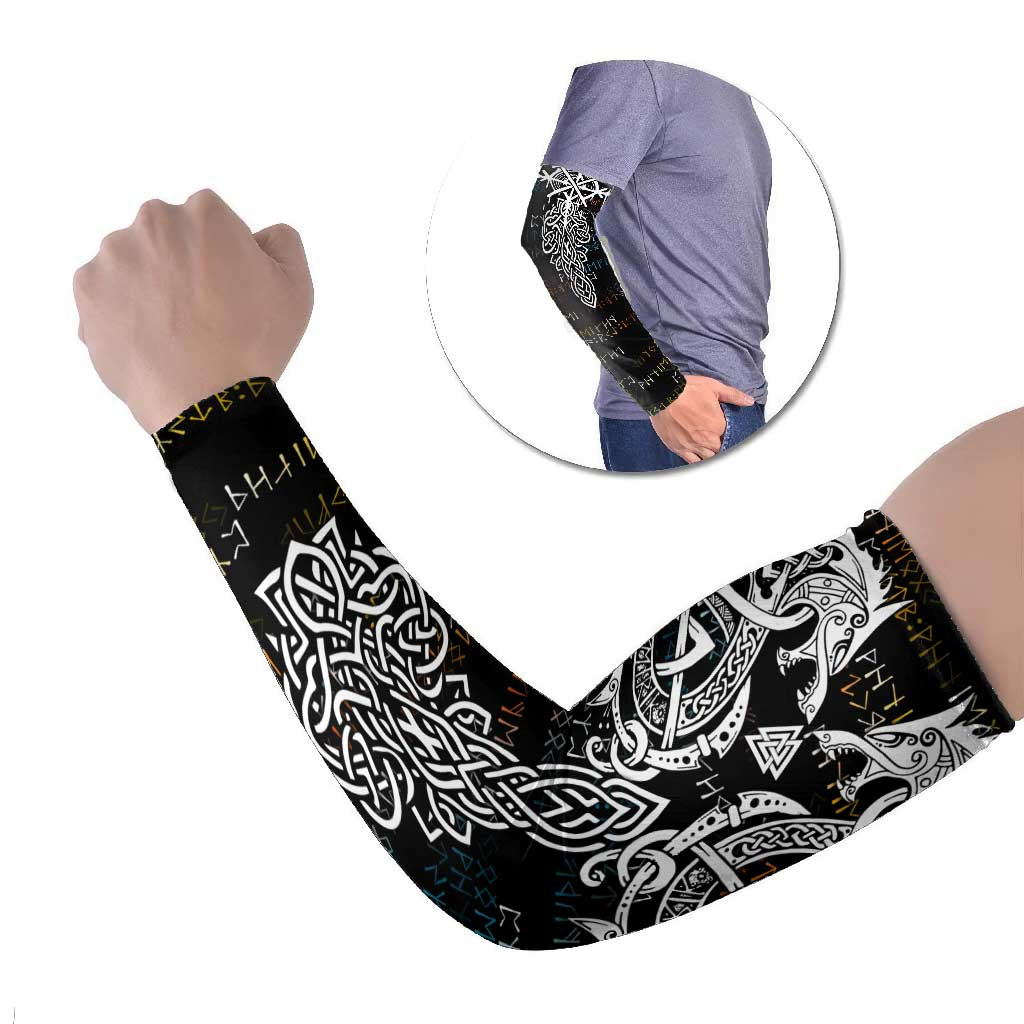 Viking Runes and Norse Mythology Symbols Arm Sleeves Celtic Knotwork Tribal Illustration Style