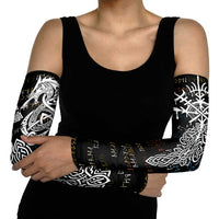 Viking Runes and Norse Mythology Symbols Arm Sleeves Celtic Knotwork Tribal Illustration Style
