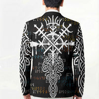 Viking Runes and Norse Mythology Symbols Blazer Celtic Knotwork Tribal Illustration Style