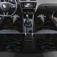 Viking Runes and Norse Mythology Symbols Car Mats Celtic Knotwork Tribal Illustration Style