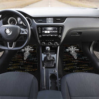 Viking Runes and Norse Mythology Symbols Car Mats Celtic Knotwork Tribal Illustration Style