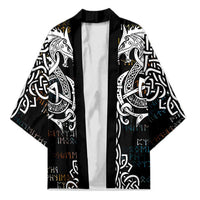 Viking Runes and Norse Mythology Symbols Kimono Celtic Knotwork Tribal Illustration Style