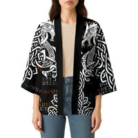 Viking Runes and Norse Mythology Symbols Kimono Celtic Knotwork Tribal Illustration Style