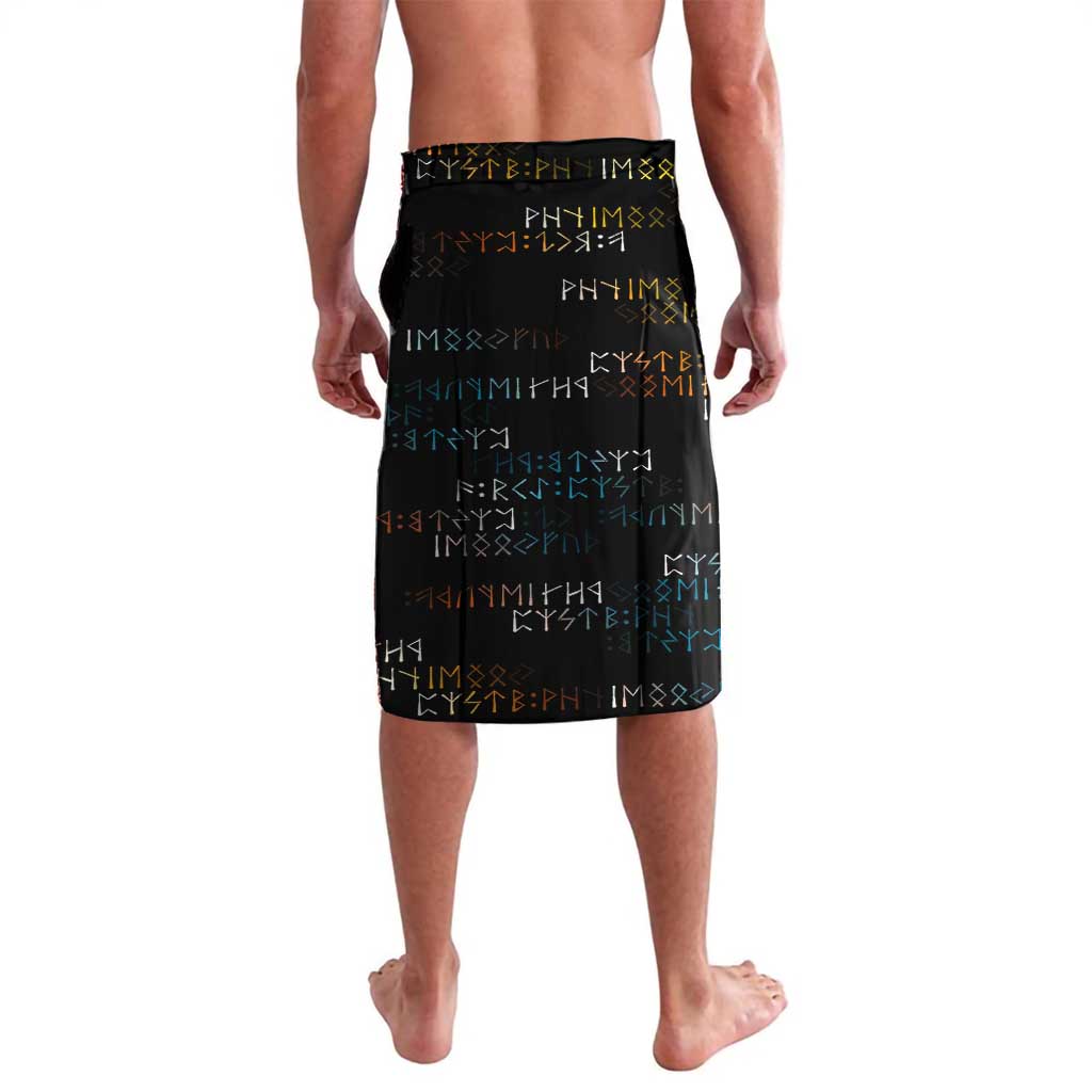Viking Runes and Norse Mythology Symbols Lavalava Celtic Knotwork Tribal Illustration Style