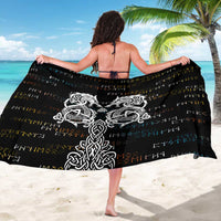 Viking Runes and Norse Mythology Symbols Sarong Celtic Knotwork Tribal Illustration Style