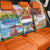 Dutch Lion Design Back Car Seat Cover with Tulips Windmills Bicycles and Coat of Arms
