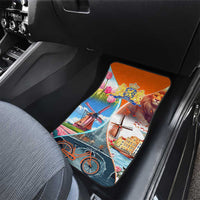 Dutch Lion Design Car Mats with Tulips Windmills Bicycles and Coat of Arms