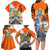 Dutch Lion Design Family Matching Long Sleeve Bodycon Dress and Hawaiian Shirt with Tulips Windmills Bicycles and Coat of Arms