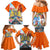 Dutch Lion Design Family Matching Mermaid Dress and Hawaiian Shirt with Tulips Windmills Bicycles and Coat of Arms
