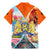 Dutch Lion Design Family Matching Mermaid Dress and Hawaiian Shirt with Tulips Windmills Bicycles and Coat of Arms