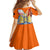 Dutch Lion Design Family Matching Off The Shoulder Long Sleeve Dress and Hawaiian Shirt with Tulips Windmills Bicycles and Coat of Arms