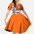 Dutch Lion Design Family Matching Off Shoulder Maxi Dress and Hawaiian Shirt with Tulips Windmills Bicycles and Coat of Arms