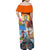 Dutch Lion Design Family Matching Off Shoulder Maxi Dress and Hawaiian Shirt with Tulips Windmills Bicycles and Coat of Arms