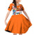 Dutch Lion Design Family Matching Off Shoulder Short Dress and Hawaiian Shirt with Tulips Windmills Bicycles and Coat of Arms