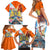Dutch Lion Design Family Matching Short Sleeve Bodycon Dress and Hawaiian Shirt with Tulips Windmills Bicycles and Coat of Arms