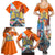 Dutch Lion Design Family Matching Summer Maxi Dress and Hawaiian Shirt with Tulips Windmills Bicycles and Coat of Arms