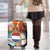 Dutch Lion Design Luggage Cover with Tulips Windmills Bicycles and Coat of Arms