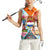 Dutch Lion Design Women Sleeveless Polo Shirt with Tulips Windmills Bicycles and Coat of Arms