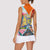 Dutch Lion Design Women Sleeveless Polo Shirt with Tulips Windmills Bicycles and Coat of Arms