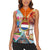 Dutch Lion Design Women Sleeveless Polo Shirt with Tulips Windmills Bicycles and Coat of Arms