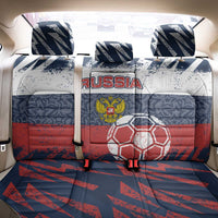 Russia Athletics Back Car Seat Cover with Soccer Ball, National Emblem, and Grunge Flag Design