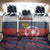 Russia Athletics Back Car Seat Cover with Soccer Ball, National Emblem, and Grunge Flag Design
