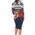 Personalized Russia Athletics Family Matching Long Sleeve Bodycon Dress and Hawaiian Shirt with Soccer Ball, National Emblem, and Grunge Flag Design