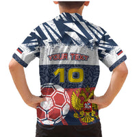 Personalized Russia Athletics Family Matching Mermaid Dress and Hawaiian Shirt with Soccer Ball, National Emblem, and Grunge Flag Design