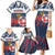 Personalized Russia Athletics Family Matching Mermaid Dress and Hawaiian Shirt with Soccer Ball, National Emblem, and Grunge Flag Design